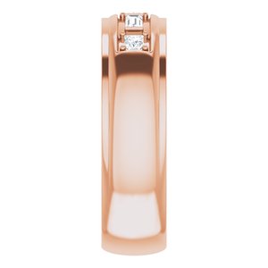 Unique - Samuel - 14K Rose Gold 1/4 CTW Lab-Grown Diamond Band