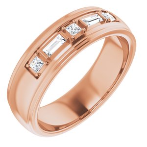 Unique - Samuel - 14K Rose Gold 1/4 CTW Lab-Grown Diamond Band