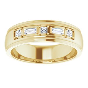 Unique - Samuel - 14K Yellow Gold 1/4 CTW Lab-Grown Diamond Band