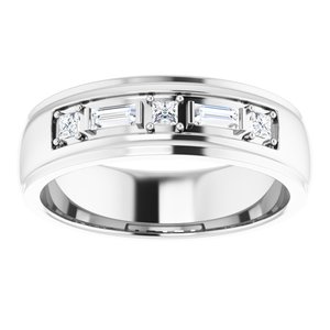 Unique - Samuel - 14K White Gold 1/4 CTW Lab-Grown Diamond Band