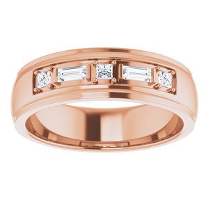 Unique - Samuel - 14K Rose Gold 1/4 CTW Lab-Grown Diamond Band