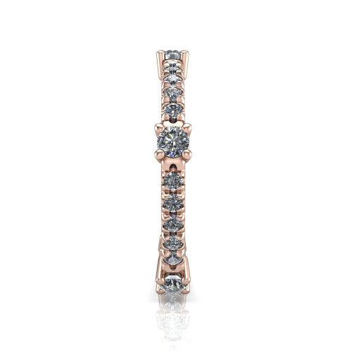 Eleanora - Women's 14k Gold Modern Diamond Wedding Ring 14K Rose Gold - Natural Diamond