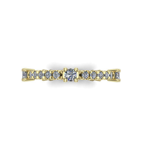 Eleanora - Women's 14k Gold Modern Diamond Wedding Ring 14K Yellow Gold - Natural Diamond