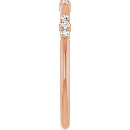 14K Gold 1/8 CTW Diamond Stackable Ring 14K Rose Gold