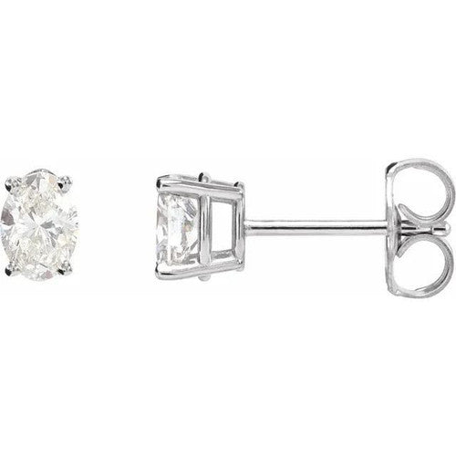 14K 1/2 CTW Natural Diamond Earrings in Gold 14K White Gold