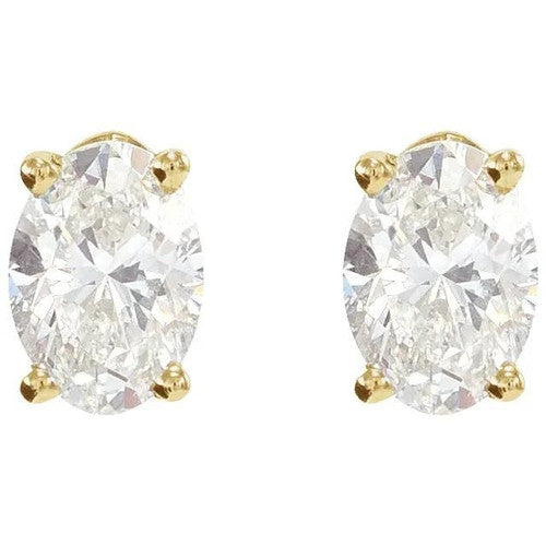 14K 1/2 CTW Natural Diamond Earrings in Gold 14K Yellow Gold