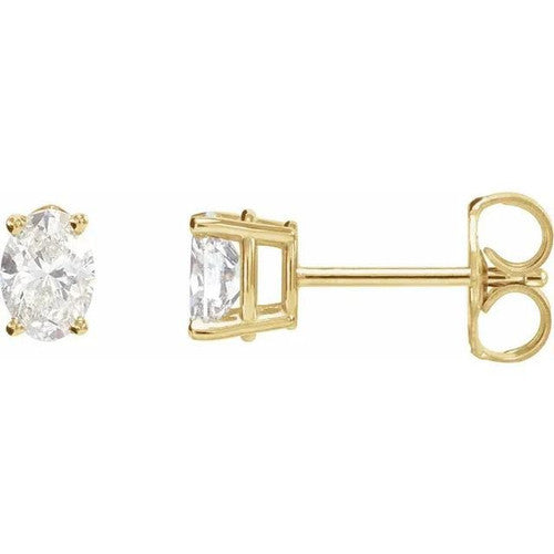 14K 1/2 CTW Natural Diamond Earrings in Gold 14K Yellow Gold