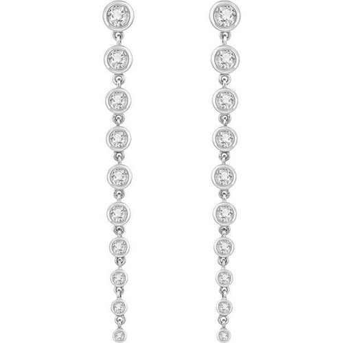 14K Gold 2 CTW Lab-Grown Diamond Earrings 14K White Gold
