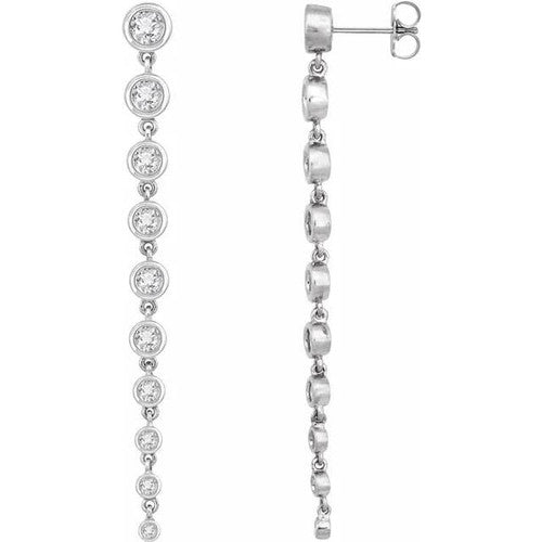 14K Gold 2 CTW Lab-Grown Diamond Earrings 14K White Gold