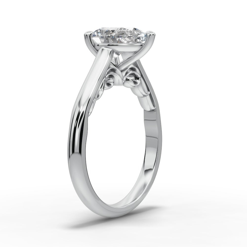 Saylor Pear Shape Classic Engagement Ring in Platinum