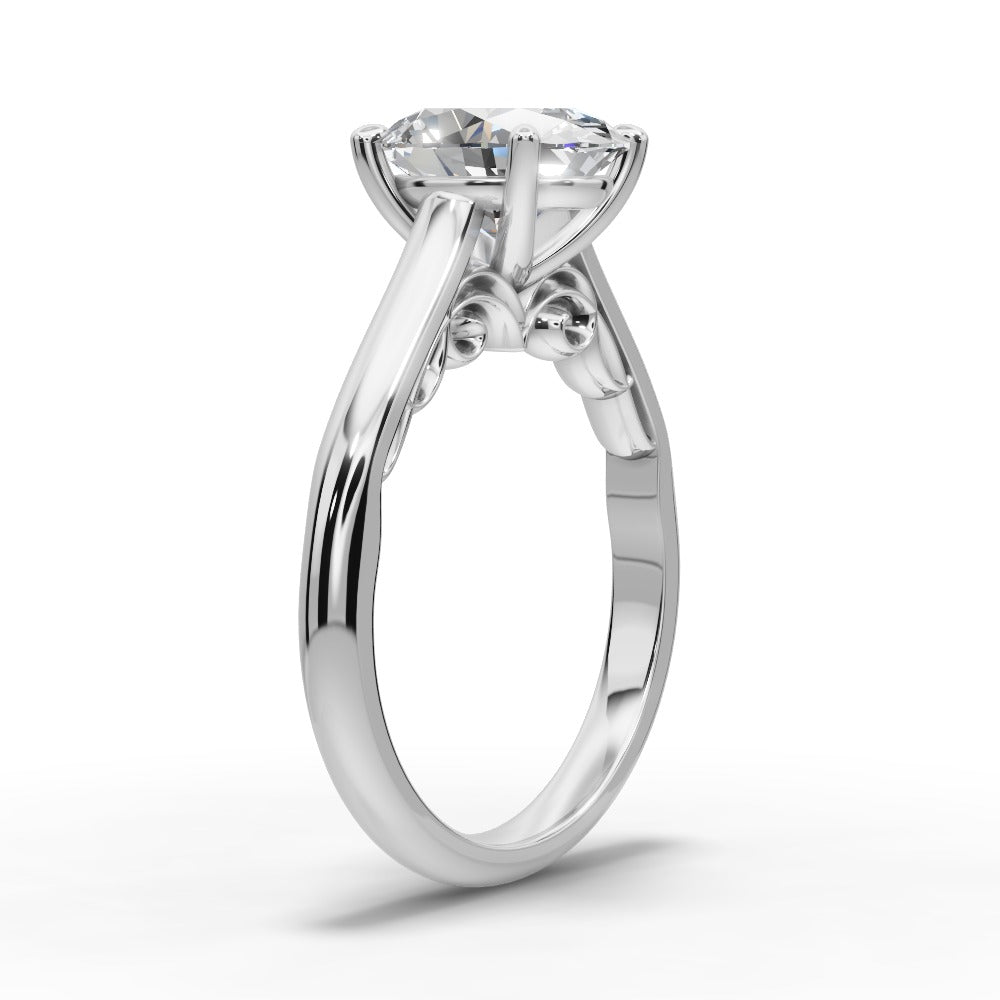 Saylor Oval Shape Classic Engagement Ring in Platinum
