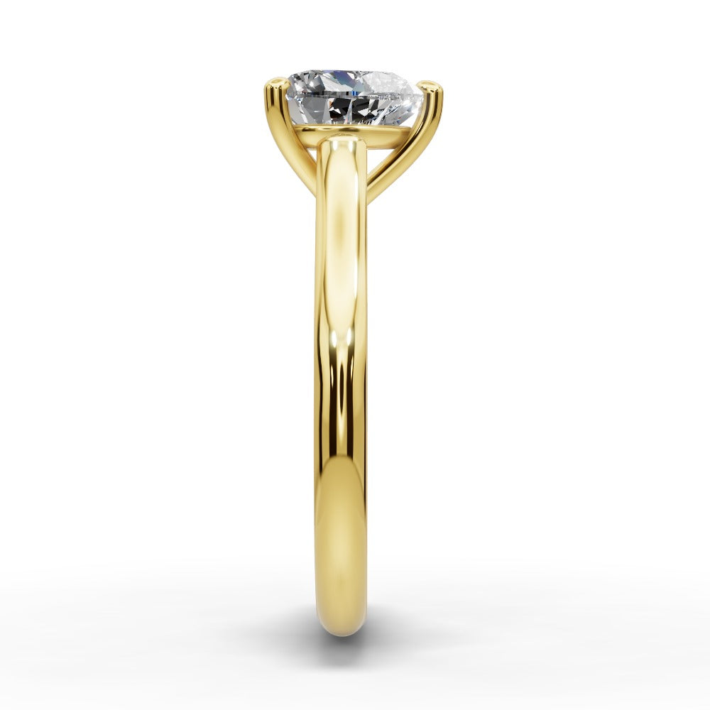 Saylor Heart Shape Classic Engagement Ring in 14K Yellow Gold