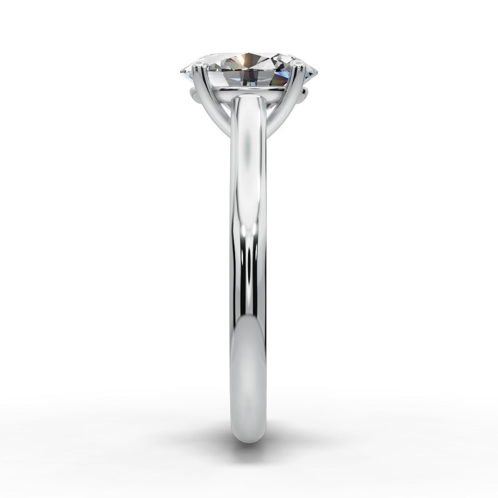 Saylor Oval Shape Classic Engagement Ring in Platinum