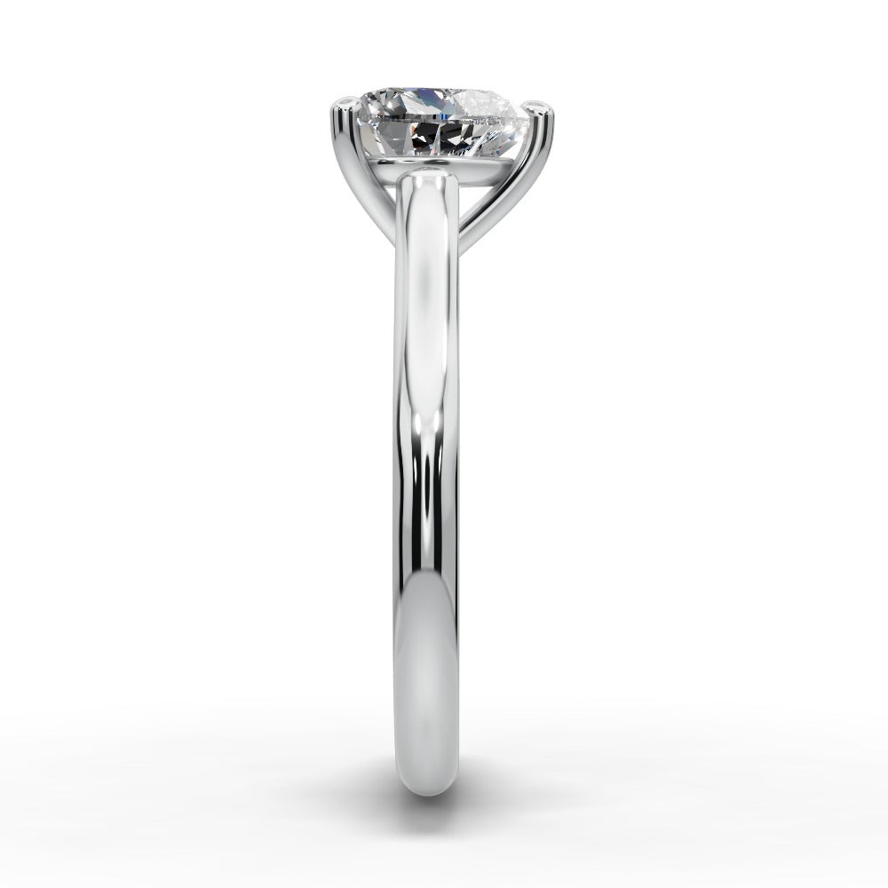 Saylor Heart Shape Classic Engagement Ring in Platinum